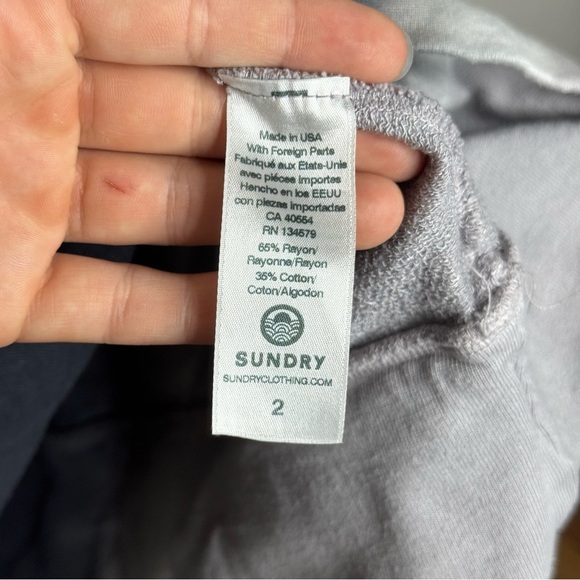 SUNDRY Terry Oversize Sweatshirt in Multicolor Tie Dye - Picture 9 of 10